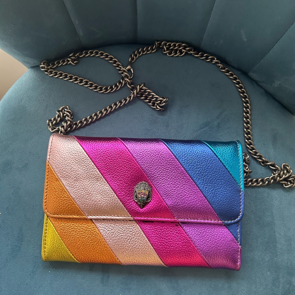 Multicolor Chain Strap Clutch